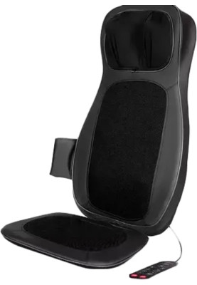 Масажна накидка на крісло NAIPO Neck and Back з підігрівом та вібрацією MGBK-C2030 Black UA
