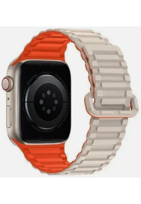 Ремінець Hoco WA06 Apple Watch 38/40/41mm Flexible Magnetic Silicone Starlight/orange