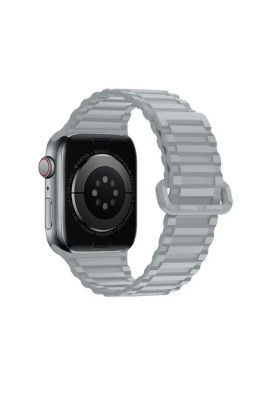 Ремінець Hoco WA06 Apple Watch 42/44/45/49mm Flexible Magnetic Silicone Cloudy gray