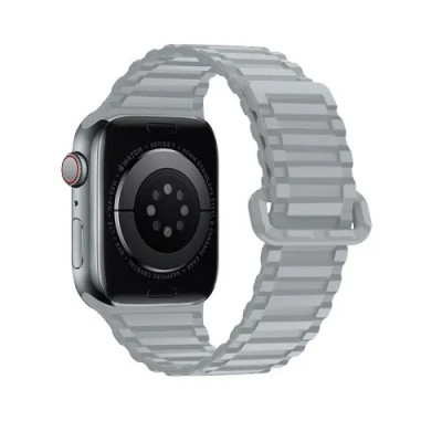 Ремінець Hoco WA06 Apple Watch 42/44/45/49mm Flexible Magnetic Silicone Cloudy gray