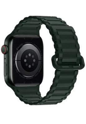 Ремінець Hoco WA06 Apple Watch 42/44/45/49mm Flexible Magnetic Silicone Dark green
