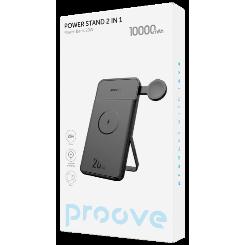 Power Bank Proove Power Stand 2 in 1 10000mAh 20W black (PBPS20030001) UA