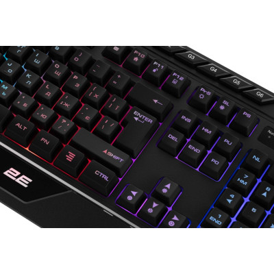 Клавіатура USB 2E KG315 LED Gaming black 2E-KG315UBK UA