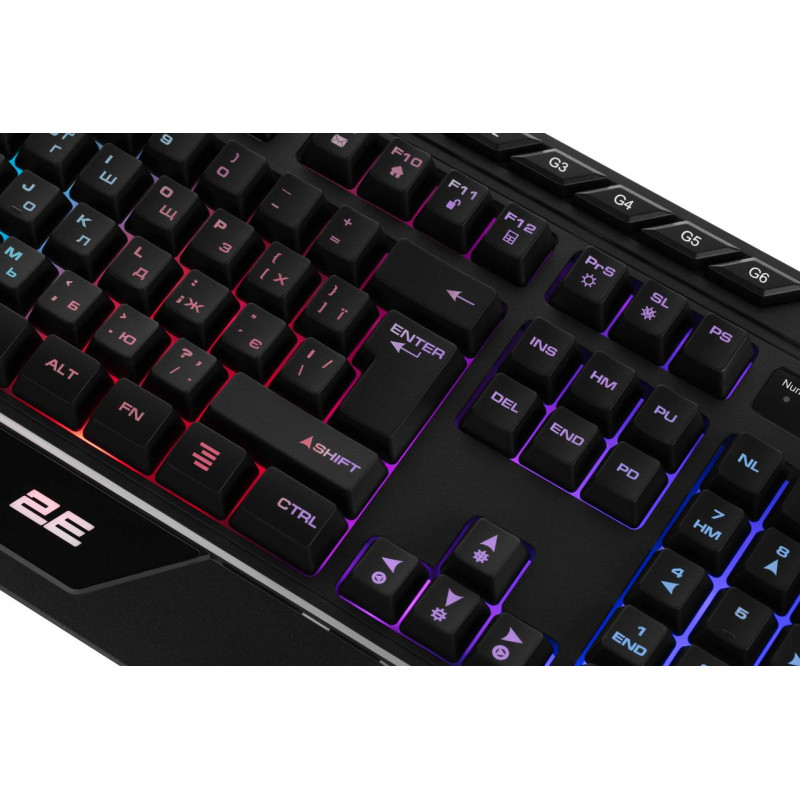 Клавіатура USB 2E KG315 LED Gaming black 2E-KG315UBK UA