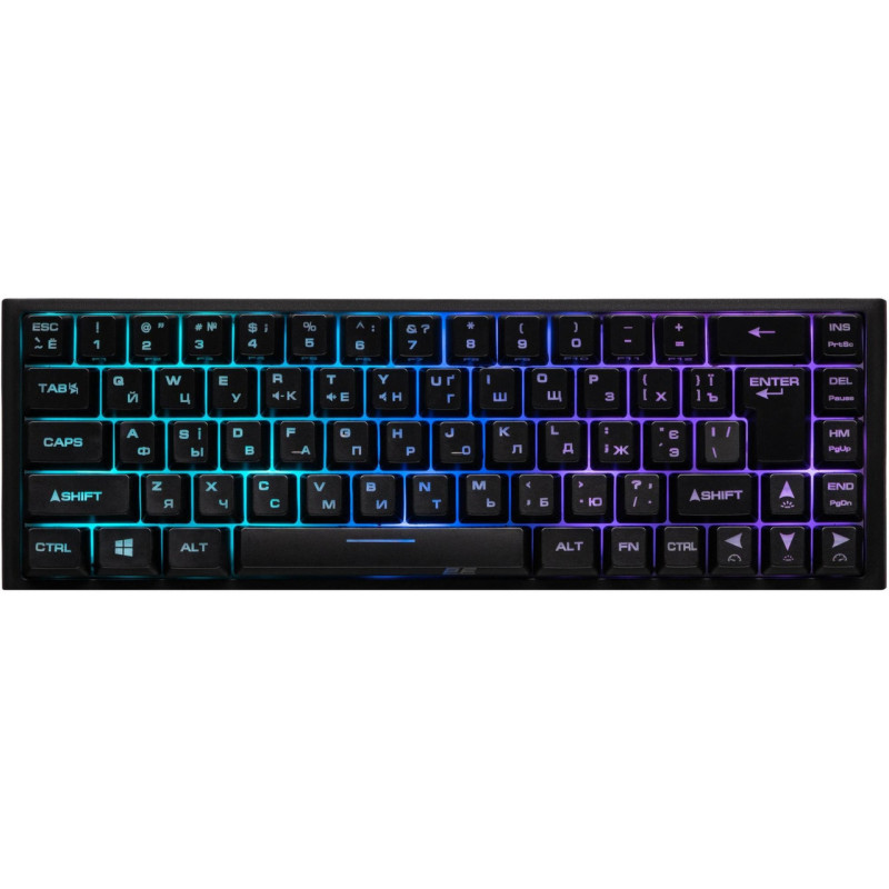 Клавіатура USB 2E KG350 LED Gaming black (2E-KG350UBK) UA