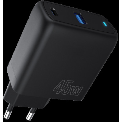 МЗП блочок 45W USB-A/USB-C Proove Silicone Power black (WCSP45110001)
