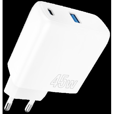 МЗП блочок 45W USB-A/USB-C Proove Silicone Power white (WCSP45110002)