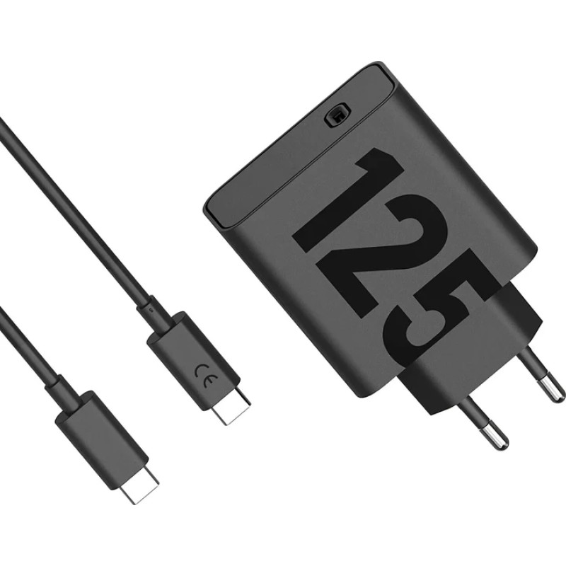 МЗП Motorola 125W GaN USB-C to USB-C cable (MC1252) black UA