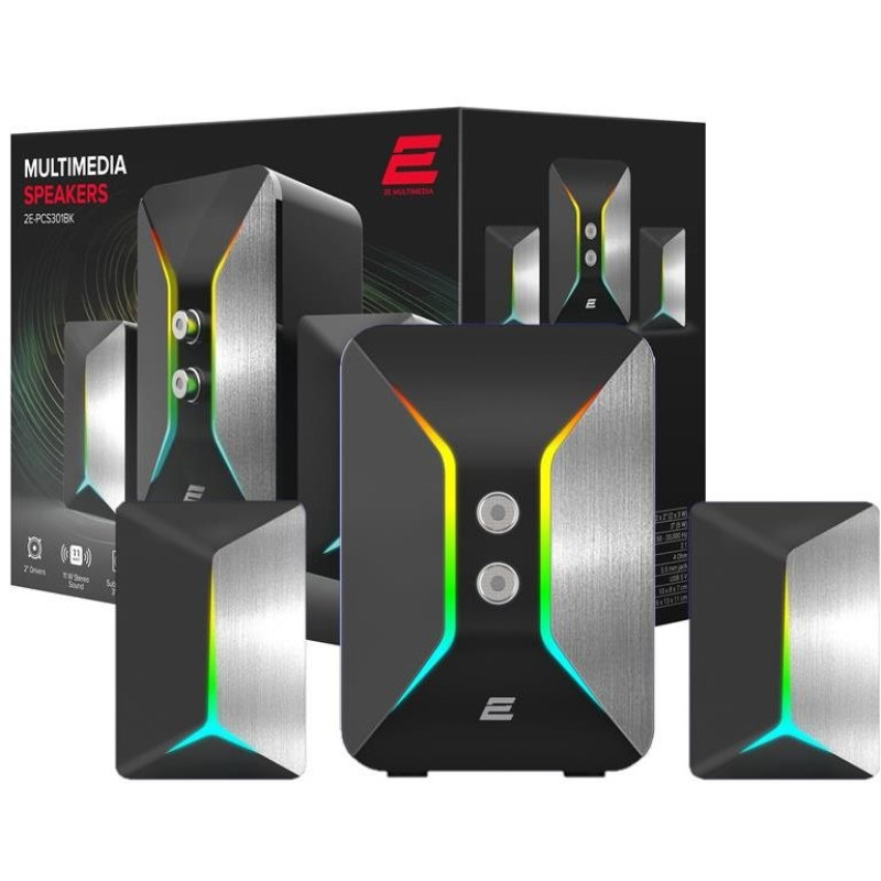 Колонки IT 2E PCS301 RGB 2.1 USB Black UA (2E-PCS301BK)