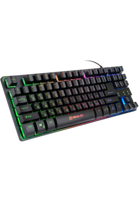 Клавіатура USB Real-EL Gaming 8710 TKL Backlit Black (EL123100030) UA