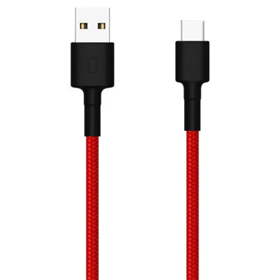 Кабель Xiaomi USB Type C 3A (SJX10ZM) (SJV4110GL) Braide red 1m UA