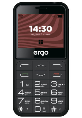 Телефон ERGO R231 Black UA UCRF