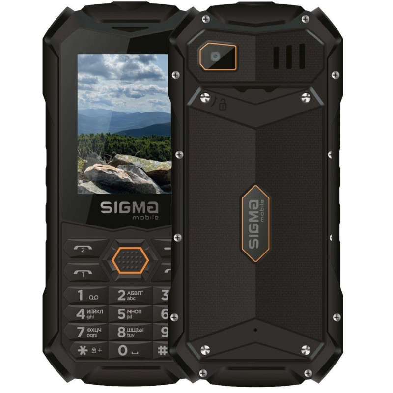 Телефон Sigma X-treme PV68 Black-orange UA UCRF