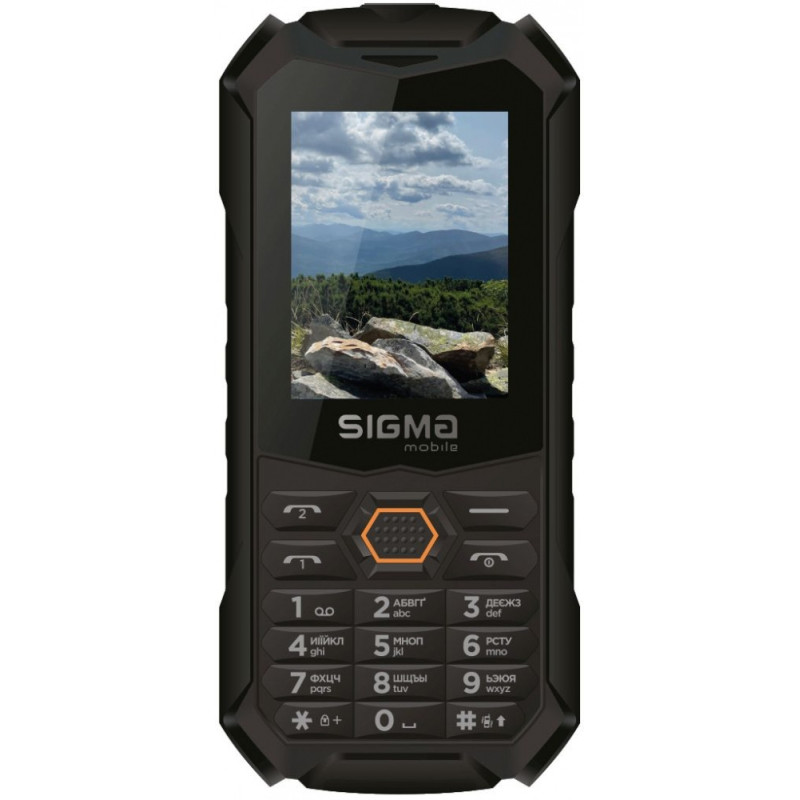 Телефон Sigma X-treme PV68 Black-orange UA UCRF