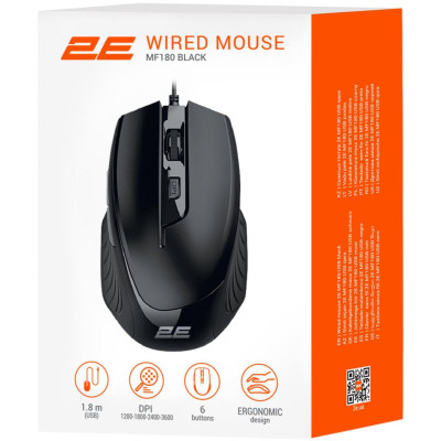 USB миша 2E MF180 black UA (2E-MF180UB) USB миша 2E MF180 black UA (2E-MF180UB)