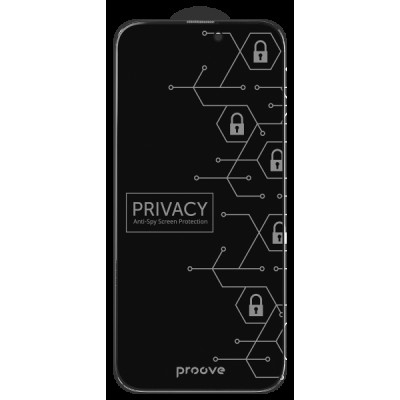 Захисне скло iPhone 12/12 Pro (6.1) black frame Proove Privacy
