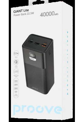 Power Bank Proove Giant Lite 22.5W 40000mAh black (PBGI20312201) UA