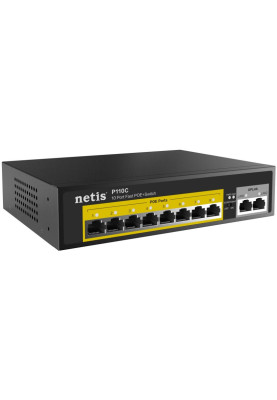 Комутатор(Switch) NETIS P110C 10xFE (8xPoE) 120Вт некерований UA