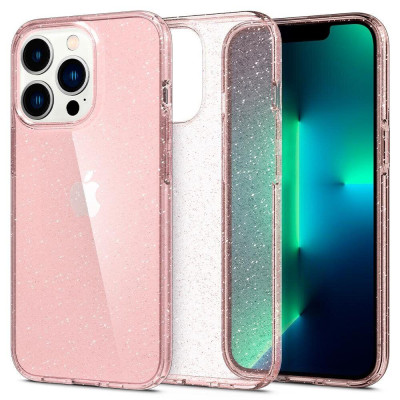 Накладка iPhone 13 Pro rose quartz Liquid Crystal Glitter Spigen