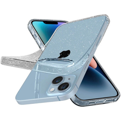 Накладка iPhone 14 crystal quartz Liquid Crystal Glitter Spigen