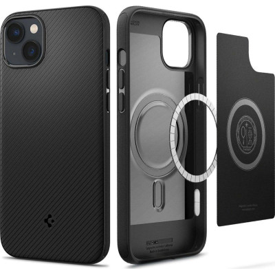Накладка iPhone 14 matte black Mag Armor Spigen MagFit
