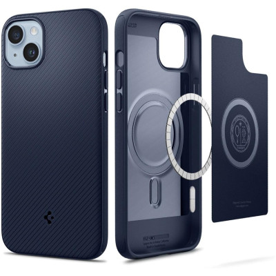 Накладка iPhone 14 navy blue Mag Armor Spigen MagFit