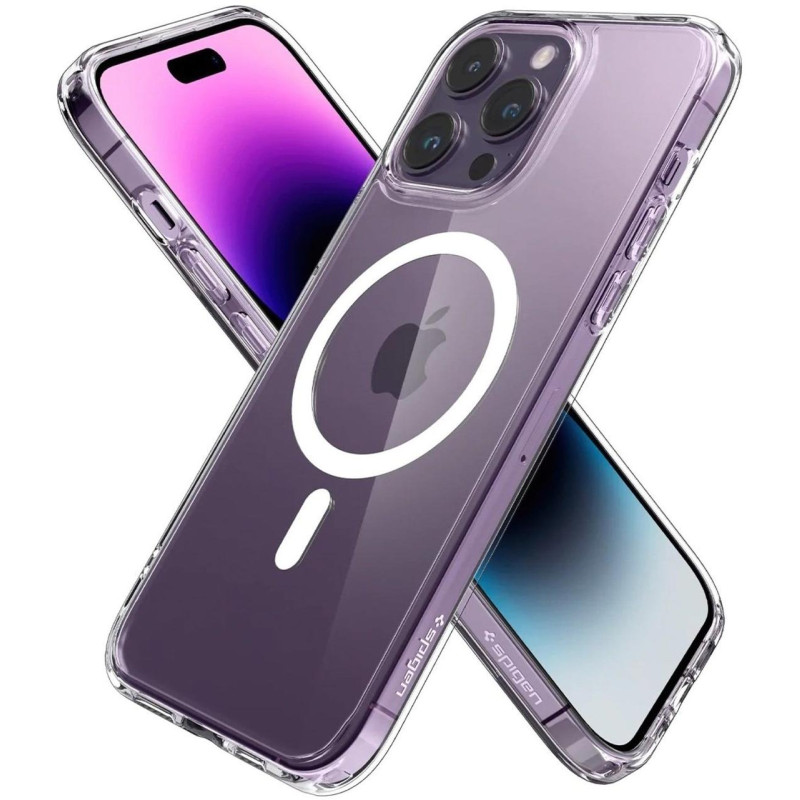 Накладка iPhone 14 Pro Max white Ultra Hybrid Spigen MagFit