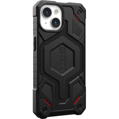 Накладка iPhone 15 black Monarch Pro Kevlar UAG MagSafe