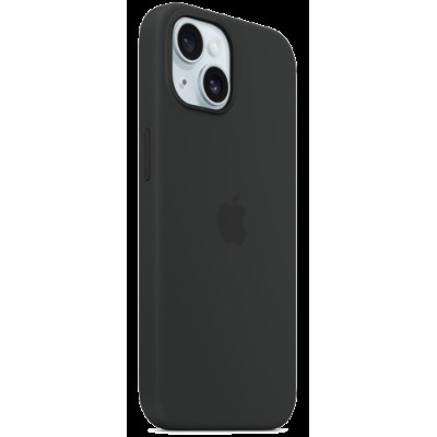 Накладка iPhone 15 Black Silicone Case MagSafe MT0J3