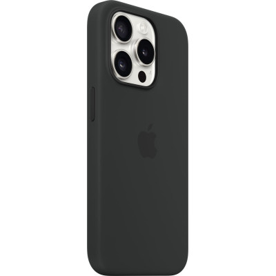 Накладка iPhone 15 Pro Black Silicone Case MagSafe MT1A3