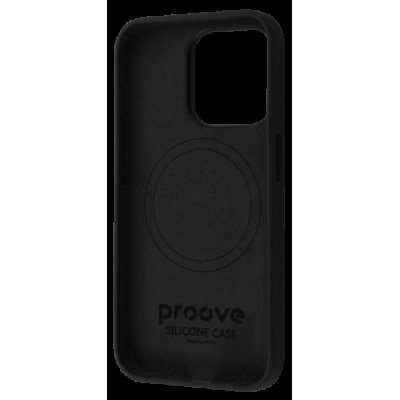 Накладка iPhone 15 Pro black Silicone Case MagSafe Proove