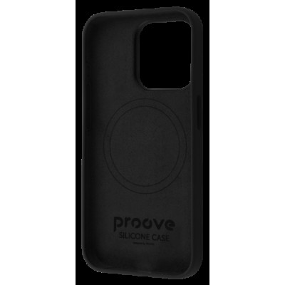 Накладка iPhone 15 Pro Max black Silicone Case MagSafe Proove