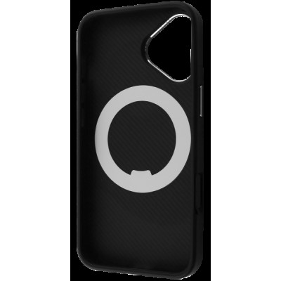 Накладка iPhone 16 black Reinforce Case Magnetic Ring Proove