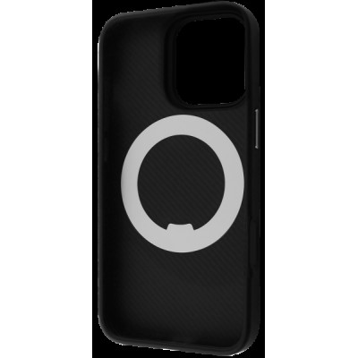 Накладка iPhone 16 Pro black Reinforce Case Magnetic Ring Proove