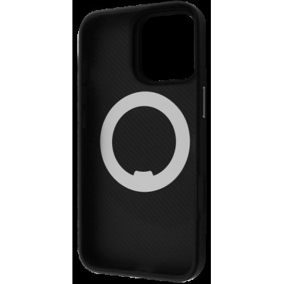 Накладка iPhone 16 Pro Max black Reinforce Case Magnetic Ring Proove
