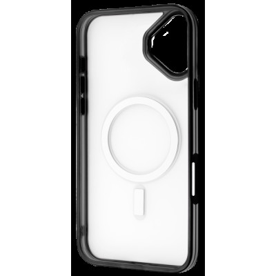 Накладка iPhone 16 black Blur Case with Magnetic Ring Proove