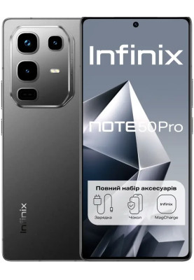 Смартфон Infinix Note 50 Pro (X6855) 12/256Gb NFC Shadow Black UA UCRF