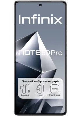 Смартфон Infinix Note 50 Pro (X6855) 12/256Gb NFC Shadow Black UA UCRF