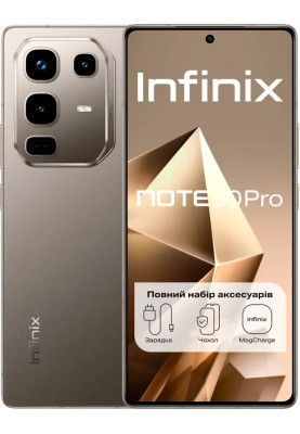 Смартфон Infinix Note 50 Pro (X6855) 12/256Gb NFC Titanium Grey UA UCRF