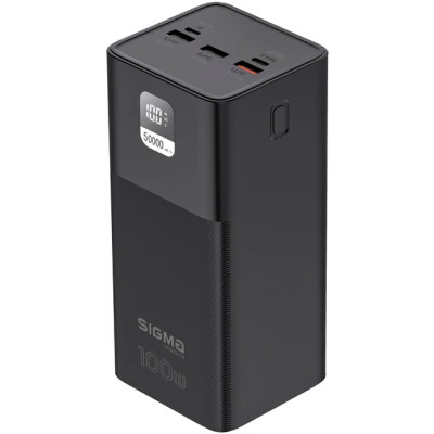 Power Bank Sigma X-power SI50A6QLX 50000mAh PD 100W black UA