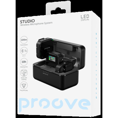 Мікрофон Proove Studio black петличний бездротовий (PSWM15000201)