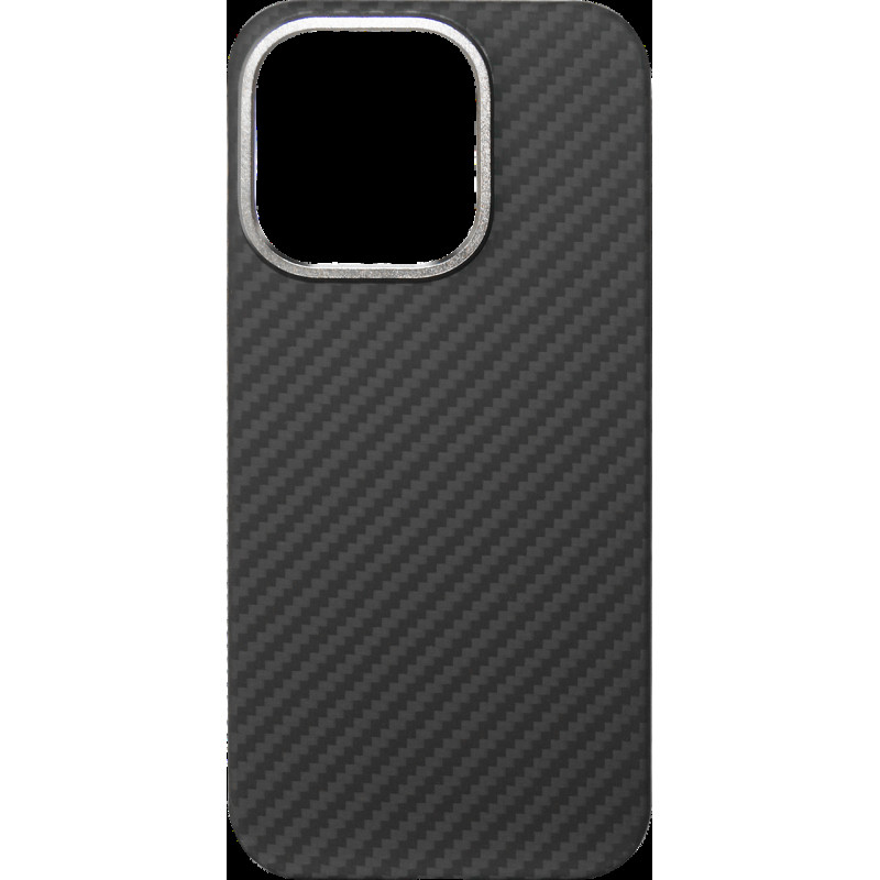 Накладка iPhone 14 Pro black Carbon Slim with Magnetic Ring Proove