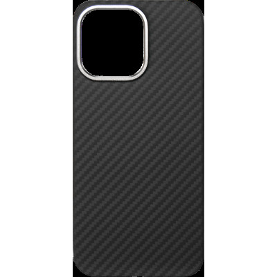 Накладка iPhone 14 Pro Max black Carbon Slim with Magnetic Ring Proove