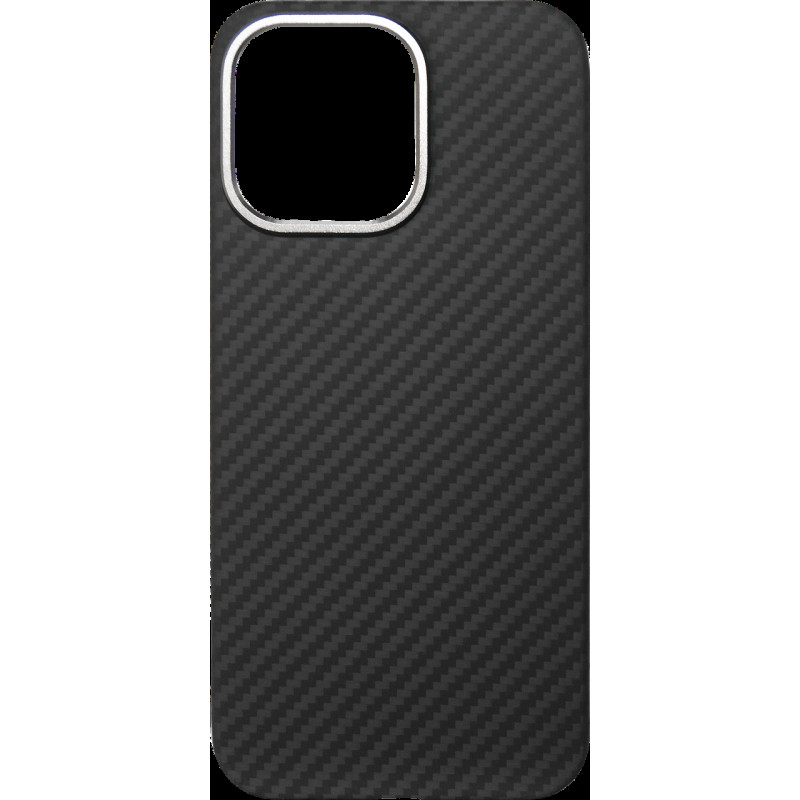 Накладка iPhone 14 Pro Max black Carbon Slim with Magnetic Ring Proove