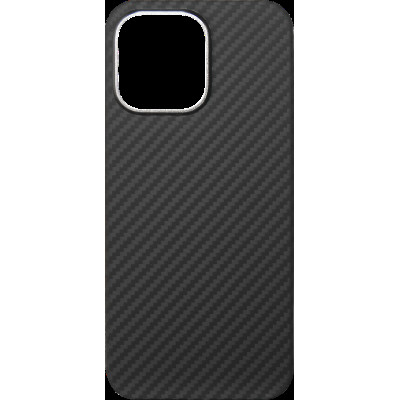 Накладка iPhone 15 Pro Max black Carbon Slim with Magnetic Ring Proove