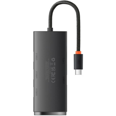 USB HUB Baseus Lite Series 4in1 USB-C to 4USB 3.0 (WKQX030301) black 0.25m