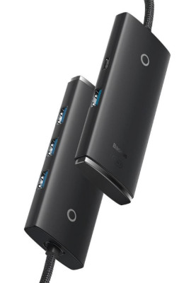 USB HUB Baseus Lite Series 4in1 USB-C to 4USB 3.0 (WKQX030301) black 0.25m