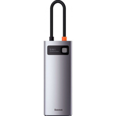 USB HUB Baseus Metal Gleam Series 5in1 Multifunctional USB-C to 3USB 3.0 (WKWG020013) gray USB HUB Baseus Metal Gleam Series 5in1 Multifunctional USB-C to 3USB 3.0 (WKWG020013) gray
