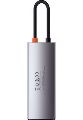 USB HUB Baseus Metal Gleam Series 5in1 Multifunctional USB-C to 3USB 3.0 (WKWG020013) gray
