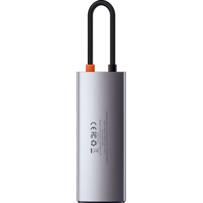 USB HUB Baseus Metal Gleam Series 5in1 Multifunctional USB-C to 3USB 3.0 (WKWG020013) gray USB HUB Baseus Metal Gleam Series 5in1 Multifunctional USB-C to 3USB 3.0 (WKWG020013) gray